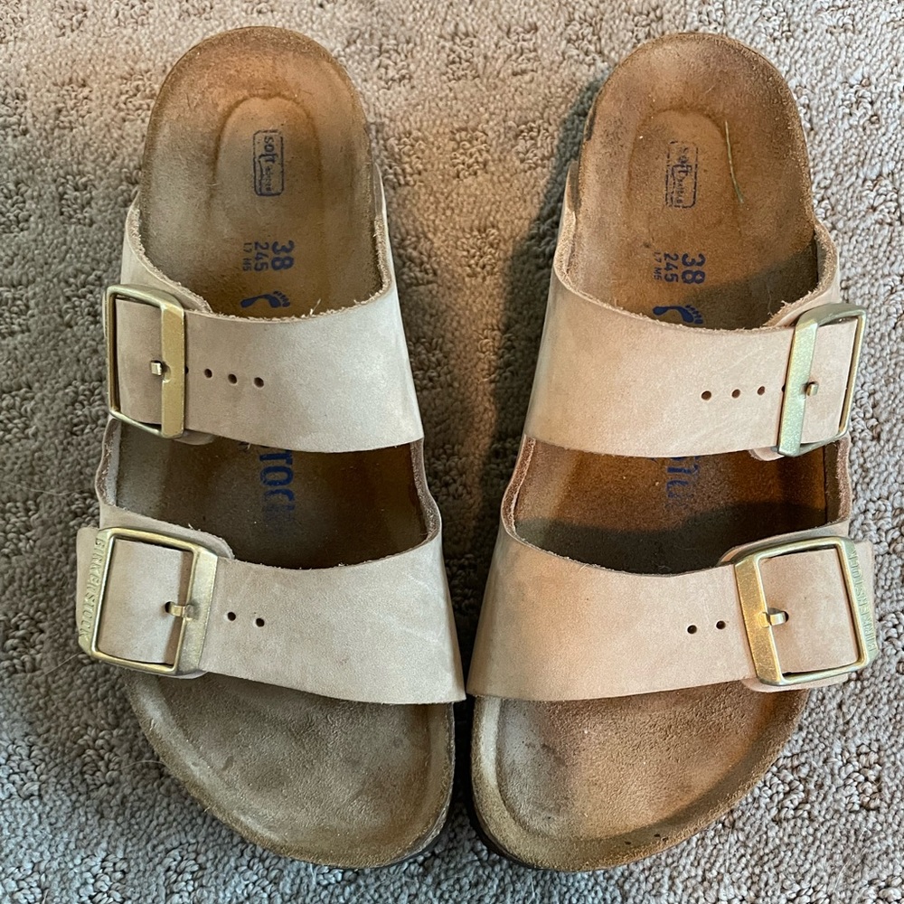 Beige suede Birkenstock Arizonas - 38